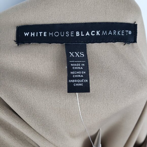 WHBM Blouson Dress NWT Bronze Foil Snake Print Halter Kyhl Neck Womens XXS - Picture 5 of 8